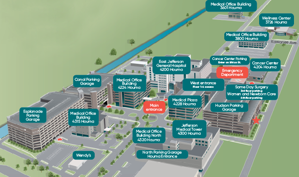 East Jefferson Campus Map